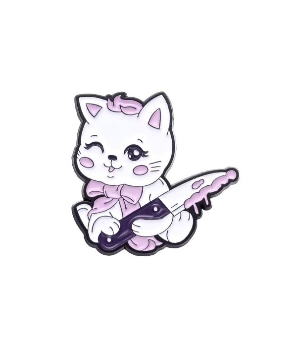 Pins Chat Couteau Kawaii