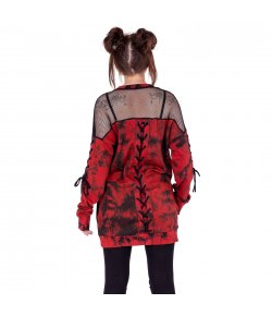 Pull Allison Tie And Dye Rouge Et Noir