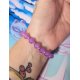 Bracelet Perles Violettes Lune Etoile