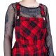 Robe Salopette Maeva Tartan Rouge Et Noir