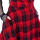 Robe Salopette Maeva Tartan Rouge Et Noir