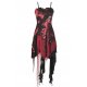 Robe Goth Punk Tie And Dye Rouge