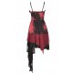 Robe Goth Punk Tie And Dye Rouge