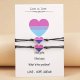 Bracelets coeurs drapeau lesbienne