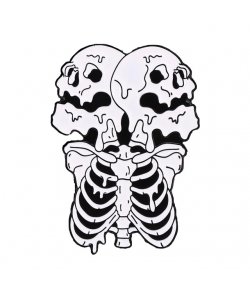 Pins squelette à 2 têtes