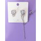 Boucles d'oreilles coeurs bleus avec bague d'oreille