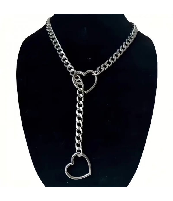 Collier coeur chaine